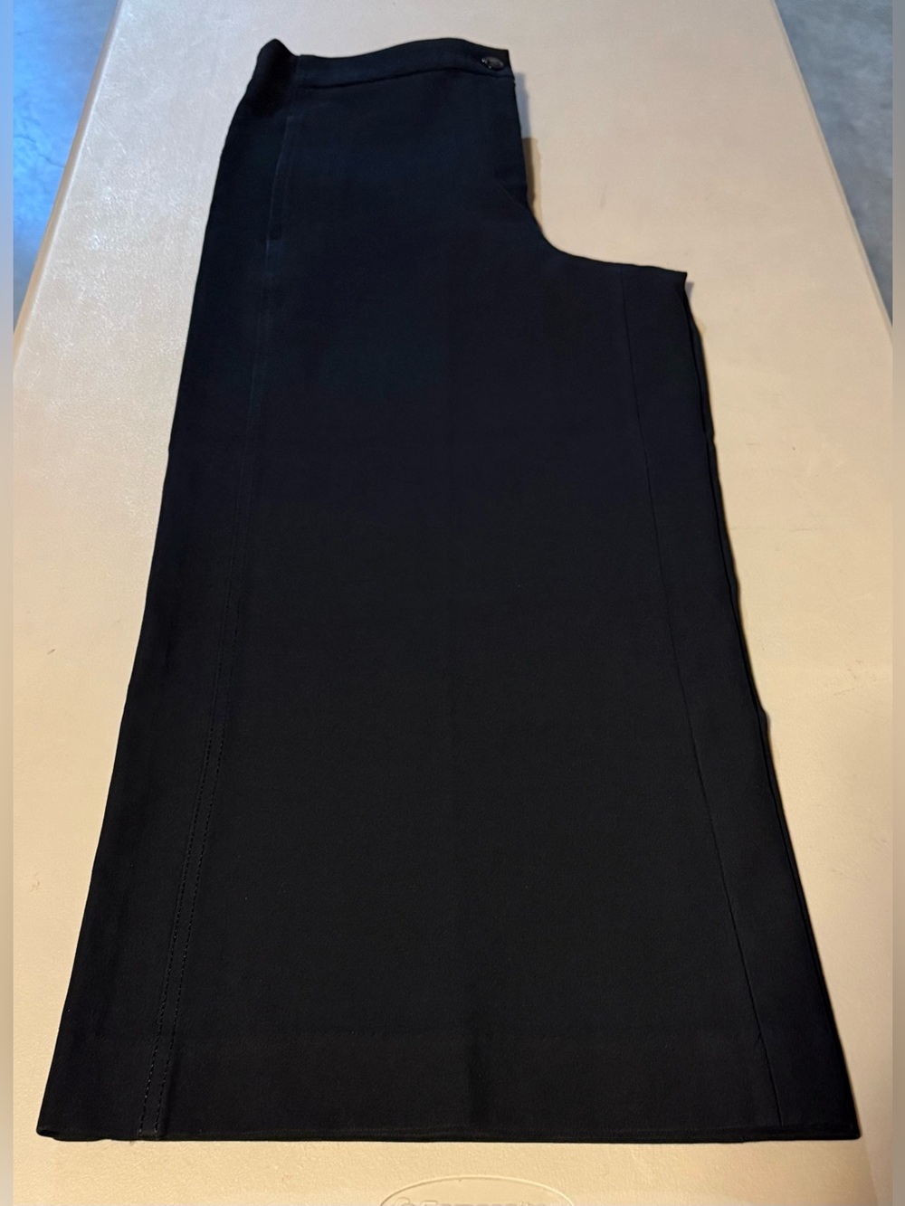 Ann Taylor “The Mariner” High Rise Black Wide Leg Above Ankle Bi Stretch Pants